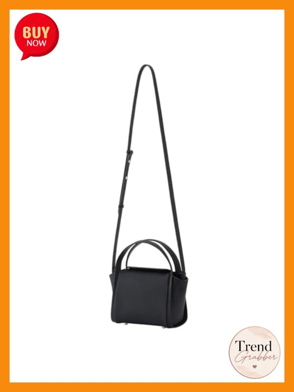 Genuine Top Grain Leather Mini Tote Bag with Crossbody Strap - Picture 2 of 6